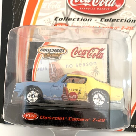 Lot of 2 Coca Cola Matchbox Collection Cars 1998 Mercedes 1971 Camaro Mattel Vtg - Picture 2 of 10